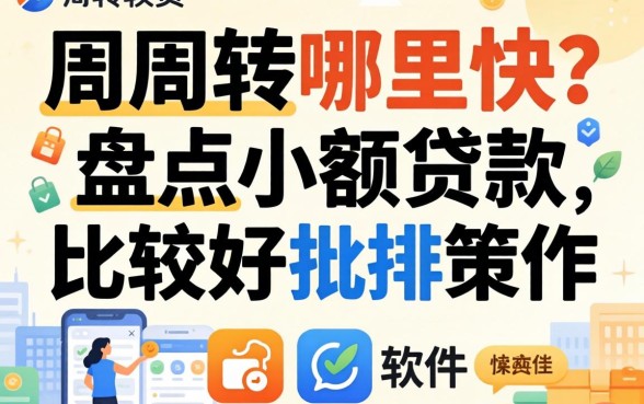 急需周转哪里快?盘点小额贷款比较好批的软件有哪些