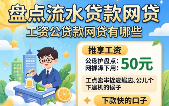 工资流水能贷款的网贷有哪些？盘点几个下款快的口子