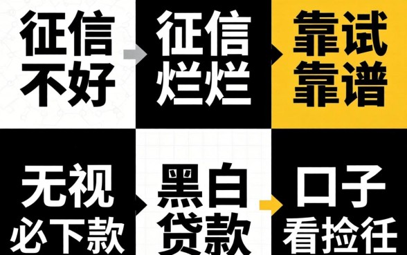 征信黑征信不好征信烂靠谱的口子不看征信,规整5个无视黑白必下款的网贷口子