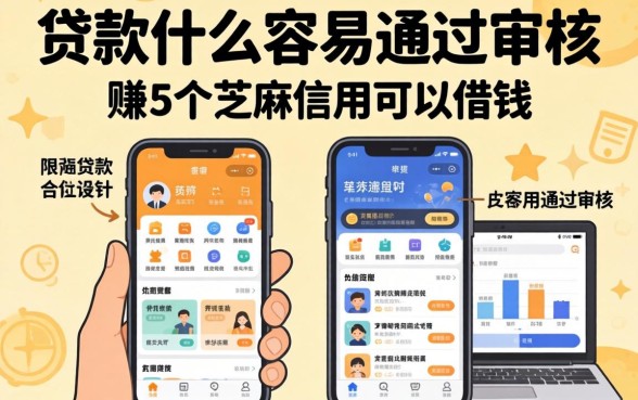 网上贷款什么容易通过审核，细致阐述5个芝麻信用可以借钱的app
