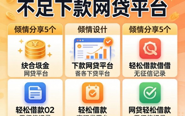 综合评分不足能下款的网贷平台,倾情分享5个轻松借款无征信记录的平台