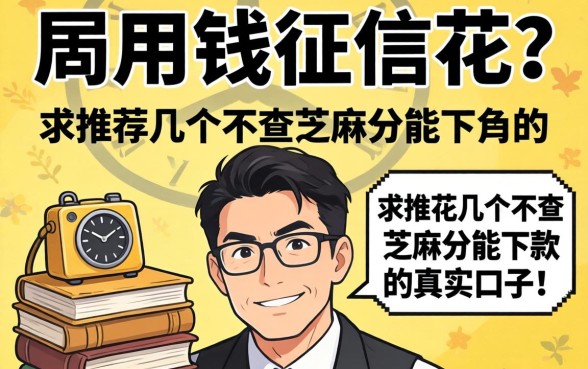 急用钱征信花?求推荐几个不查芝麻分能下款的真实口子!