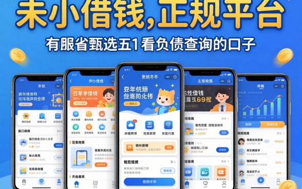 未成年能借钱的正规平台有哪些软件,甄选五个不看负债查询的口子