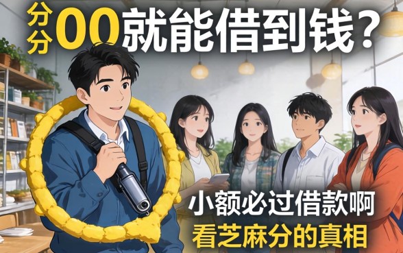 芝麻分600就能借到钱？小额必过借款啊看芝麻分的真相