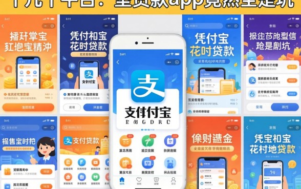 我试了十几个平台，发现那些宣传凭支付宝花呗贷款的app竟然全是坑