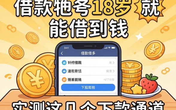 有什么借款软件18岁就能借到钱？实测这几个下款通道