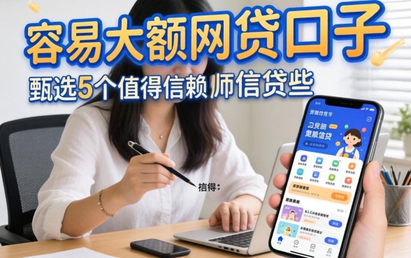 容易下大额网贷口子有哪些，甄选5个值得信赖的借贷app
