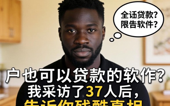 黑户也可以贷款的软件?我采访了37人后,告诉你残酷真相