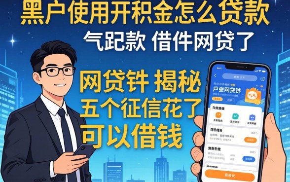 黑户使用公积金怎么贷款，揭秘五个征信花了可以借钱的网贷软件