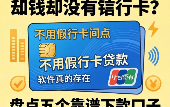 急需用钱却没有银行卡？不用银行卡贷款的软件真的存在吗？盘点五个靠谱下款口子