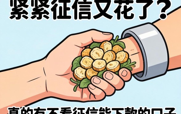 手头紧征信又花了，真的有不看征信能下款的口子吗？