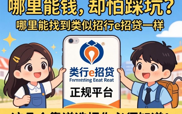 急需用钱却怕踩坑？哪里能找到类似招行e招贷一样的正规平台？这几个靠谱选择你必须知道