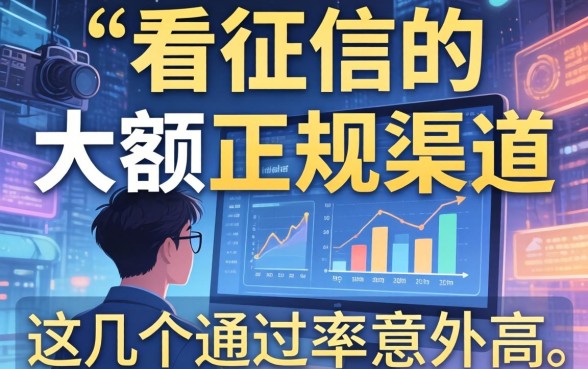 揭秘不看征信的大额正规渠道,这几个通过率意外的高