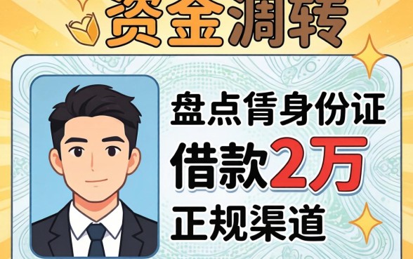 急需资金周转?盘点凭身份证借款2万的正规渠道