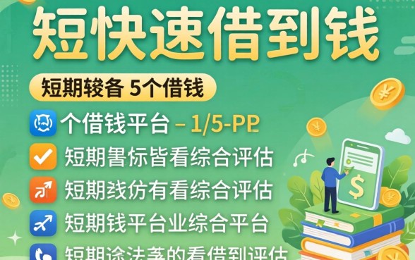 如何短期快速借到钱，枚举5个借钱平台不看综合评估的平台