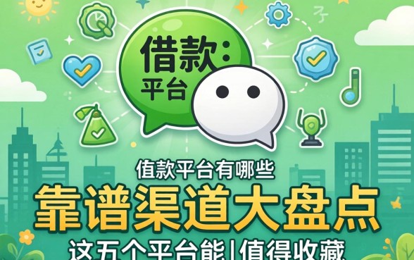 微信上面借款平台有哪些?靠谱渠道大盘点,这五个平台值得收藏