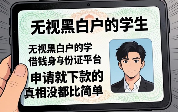 我试了那些无视黑白户的学生借钱身份证平台，发现申请就下款的真相没那么简单