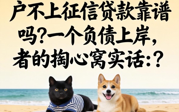 黑户不上征信贷款靠谱吗?一个负债上岸者的掏心窝实话