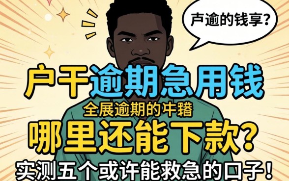黑户当前逾期急用钱,哪里还能下款?实测五个或许能救急的口子!