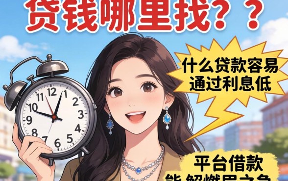 急需用钱哪里找？什么贷款容易通过利息低的平台借款能解燃眉之急？