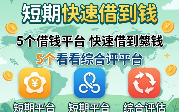 如何短期快速借到钱，枚举5个借钱平台不看综合评估的平台