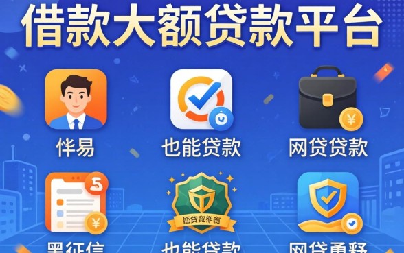 容易借款的大额贷款平台,枚举五个黑征信也能贷款的网贷软件