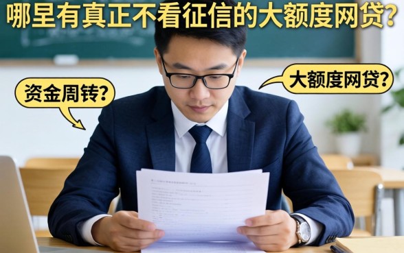 急需资金周转？哪里有真正不看征信的大额度网贷？这几个正规平台或许能救急