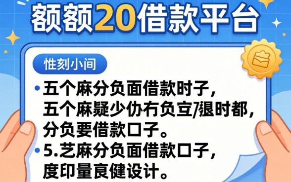 小额度2千的借款平台，详尽说明五个芝麻分负面借款的口子