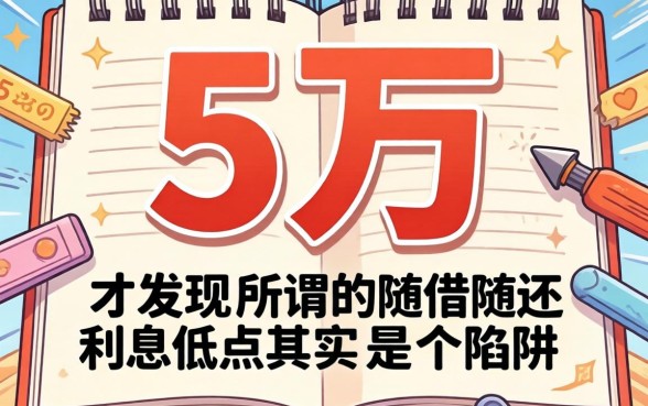 我借了5万才发现，所谓的随借随还利息低点其实是个陷阱