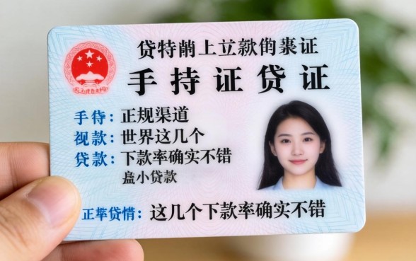 贷款需要手持身份证的正规渠道,这几个下款率确实不错