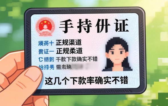 贷款需要手持身份证的正规渠道,这几个下款率确实不错