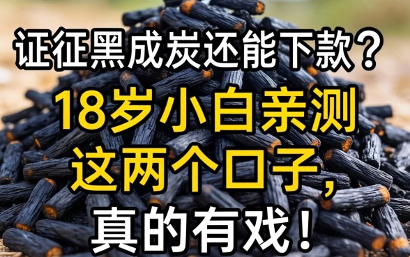 征信黑成炭还能下款？18岁小白亲测这几个口子，真的有戏！