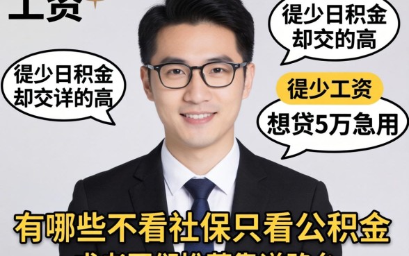 工资发得少公积金却交得高，想贷5万急用，有哪些不看社保只看公积金的平台？求老哥们推荐靠谱路子！
