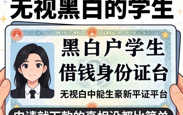 我试了那些无视黑白户的学生借钱身份证平台，发现申请就下款的真相没那么简单