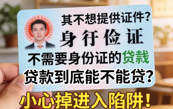 急需用钱却不想提供证件？不需要身份证的贷款到底能不能贷？小心掉进陷阱！