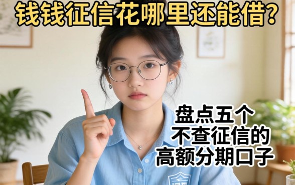 急需用钱征信花哪里还能借？盘点五个不查征信的高额分期口子