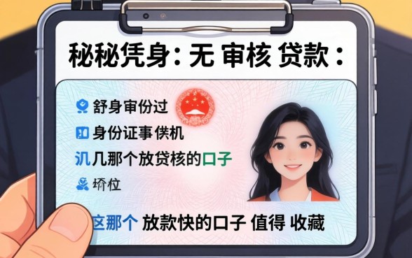 揭秘凭身份证无审核贷款:这几个放款快的口子值得收藏