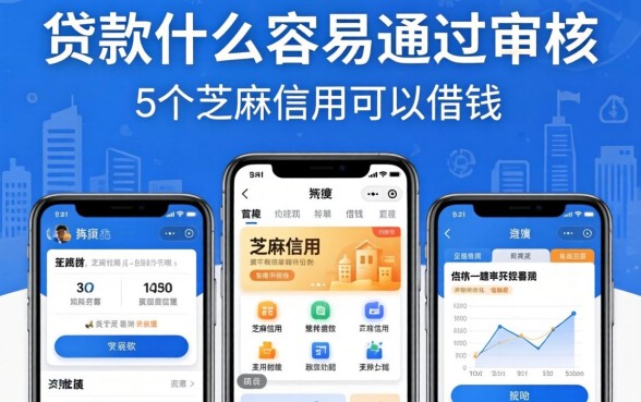 网上贷款什么容易通过审核，细致阐述5个芝麻信用可以借钱的app