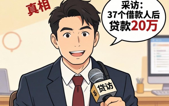 有什么办法可以贷款20万？我采访了37个借款人后发现的真相