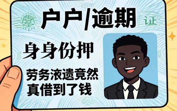 我黑户当前逾期，身份证押给劳务派遣竟然真借到了钱