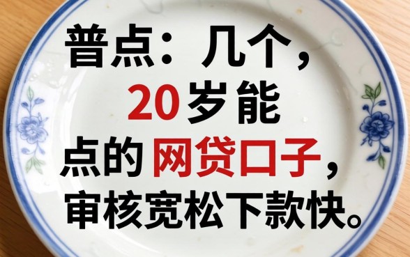 盘点几个20岁能点的网贷口子，审核宽松下款快