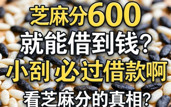 芝麻分600就能借到钱？小额必过借款啊看芝麻分的真相