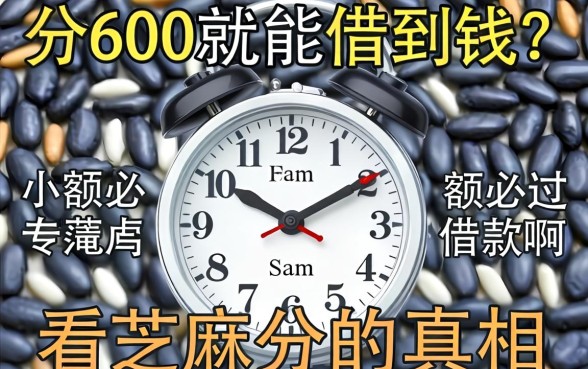 芝麻分600就能借到钱？小额必过借款啊看芝麻分的真相