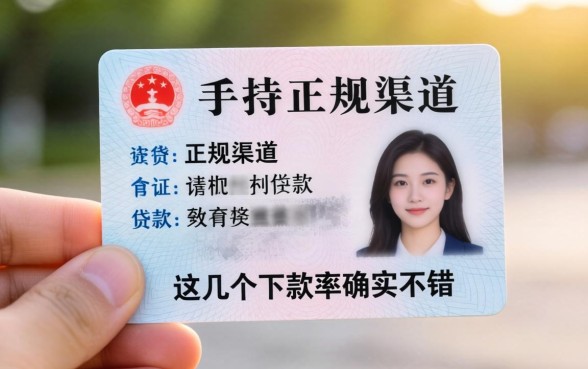 贷款需要手持身份证的正规渠道,这几个下款率确实不错