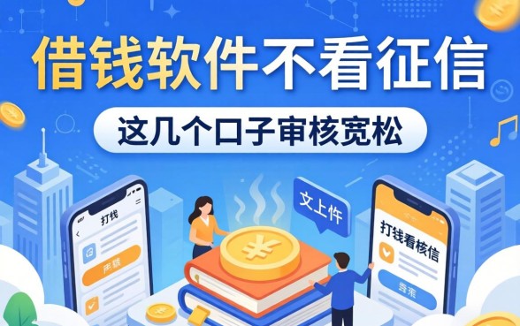 盘点借钱软件不看征信的平台,这几个口子审核宽松