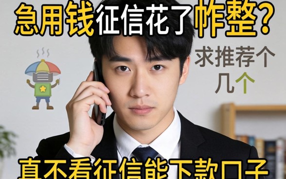 急用钱征信花了咋整?求推荐几个真不看征信能下款的口子!