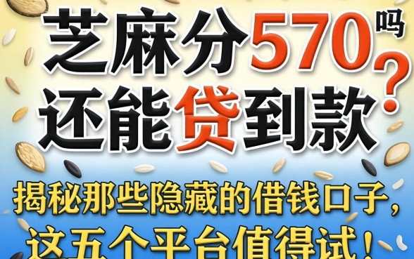 芝麻分570还能贷到款吗？揭秘那些隐藏的借钱口子，这五个平台值得试！