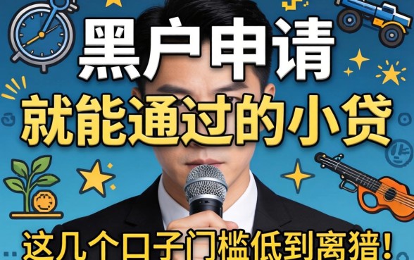 实测黑户申请就能通过的小贷，这几个口子门槛低到离谱