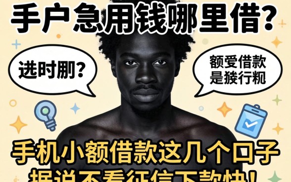 黑户急用钱哪里借?手机小额借款这几个口子据说不看征信下款快!