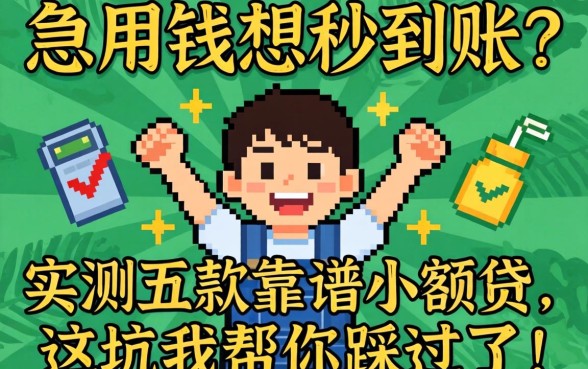 急用钱想秒到账？实测五款靠谱小额贷，这坑我帮你踩过了！